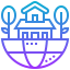 Sustainable home icon 64x64