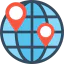 Earth globe icon 64x64