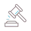 Court gavel icon 64x64