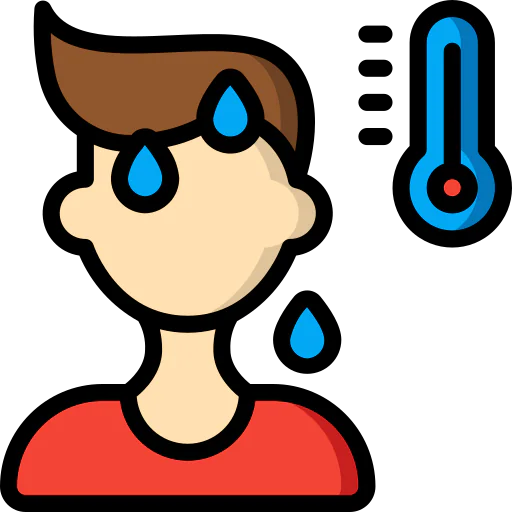 High temperature icon