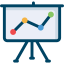 Line chart icon 64x64