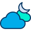 Cloudy night icon 64x64