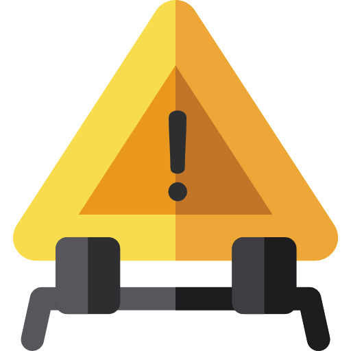 Reflective triangle icon
