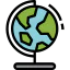Earth globe icon 64x64