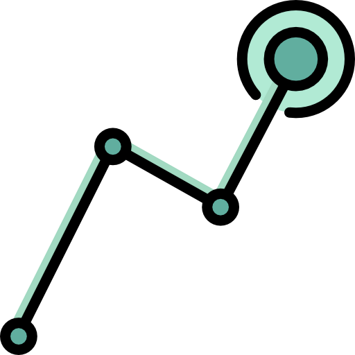 Line graph icon