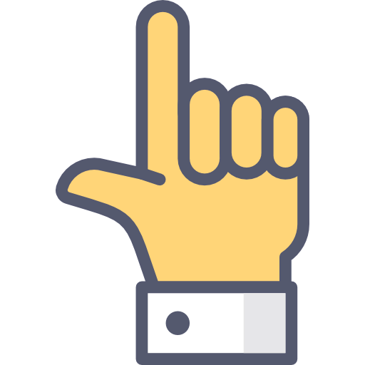 Pointing up icon