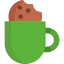 Cookie and milk icon 64x64