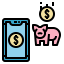 Piggy bank icon 64x64