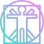 Vitruvian man icon 64x64