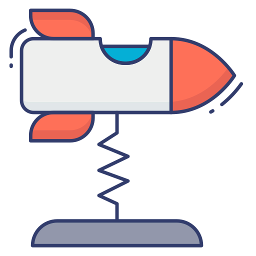 Spring swing rocket icon
