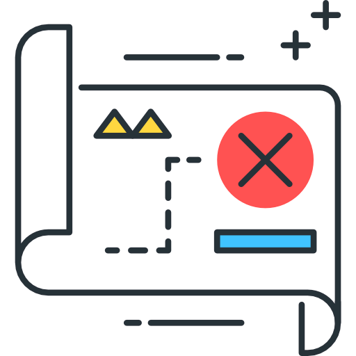 Treasure map icon
