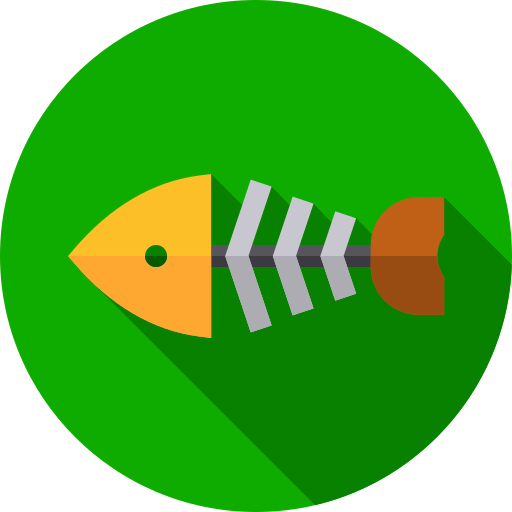 Fish skeleton icon