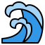 Sea waves icon 64x64