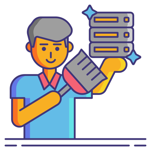 Data cleansing icon