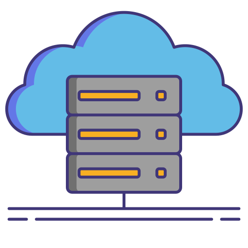 Cloud hosting icon