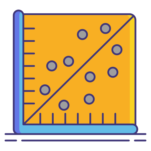 Linear regression icon