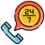 24 hours support icon 64x64
