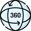 360 degrees アイコン 64x64