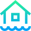 Flooded house icon 64x64