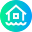 Flooded house icon 64x64