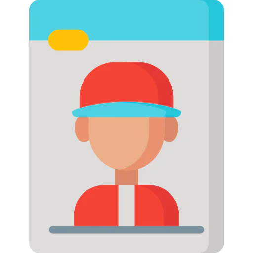 Baseball player icon