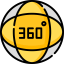 360 degrees アイコン 64x64