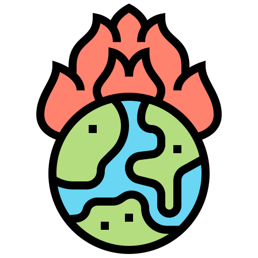 Global warming icon