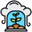 Greenhouse effect icon 64x64