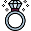 Wedding ring ícono 64x64