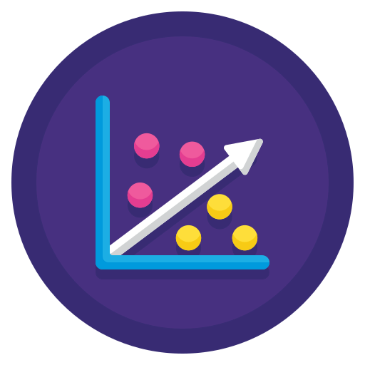 Linear regression icon