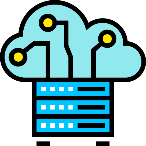 Cloud hosting icon