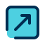 Diagonal arrow icon 64x64