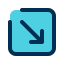 Diagonal arrow icon 64x64