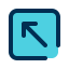 Diagonal arrow icon 64x64