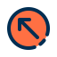Diagonal arrow icon 64x64
