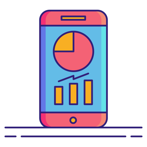 Mobile analytics icon
