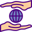 Globe grid icon 64x64