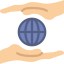 Globe grid icon 64x64