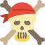 Skull and bones icon 64x64