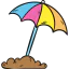 Sun umbrella ícono 64x64
