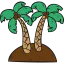 Palm trees icon 64x64