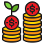 Money growth icon 64x64