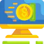 Online money icon 64x64