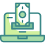 Online money icon 64x64
