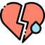 Broken heart icon 64x64
