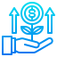 Money growth icon 64x64