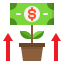 Money growth icon 64x64