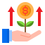 Money growth icon 64x64