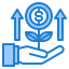 Money growth icon 64x64