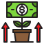 Money growth icon 64x64